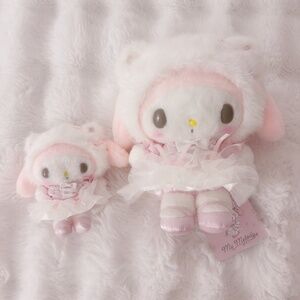 sanrio ♡ my melody ballet kitten plush and keychain set